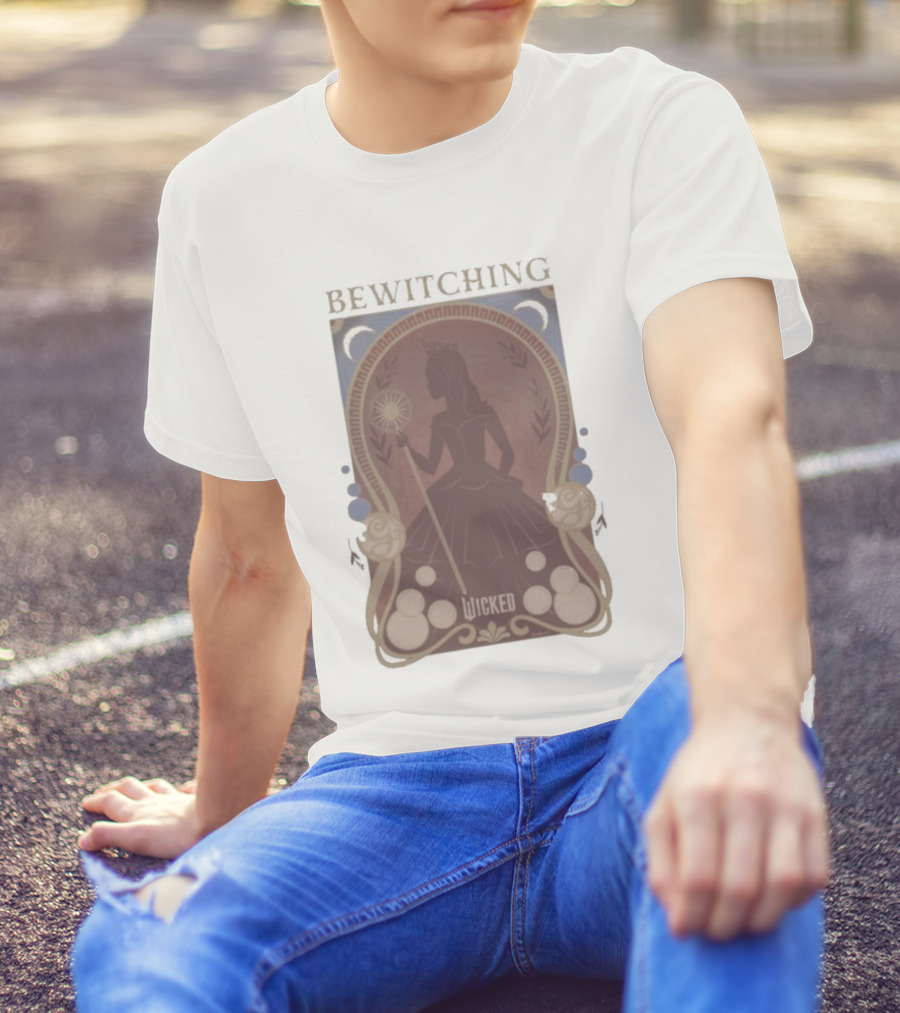 Bewitching Wicked Silhouette With Magical Wand And Crown T-Shirt