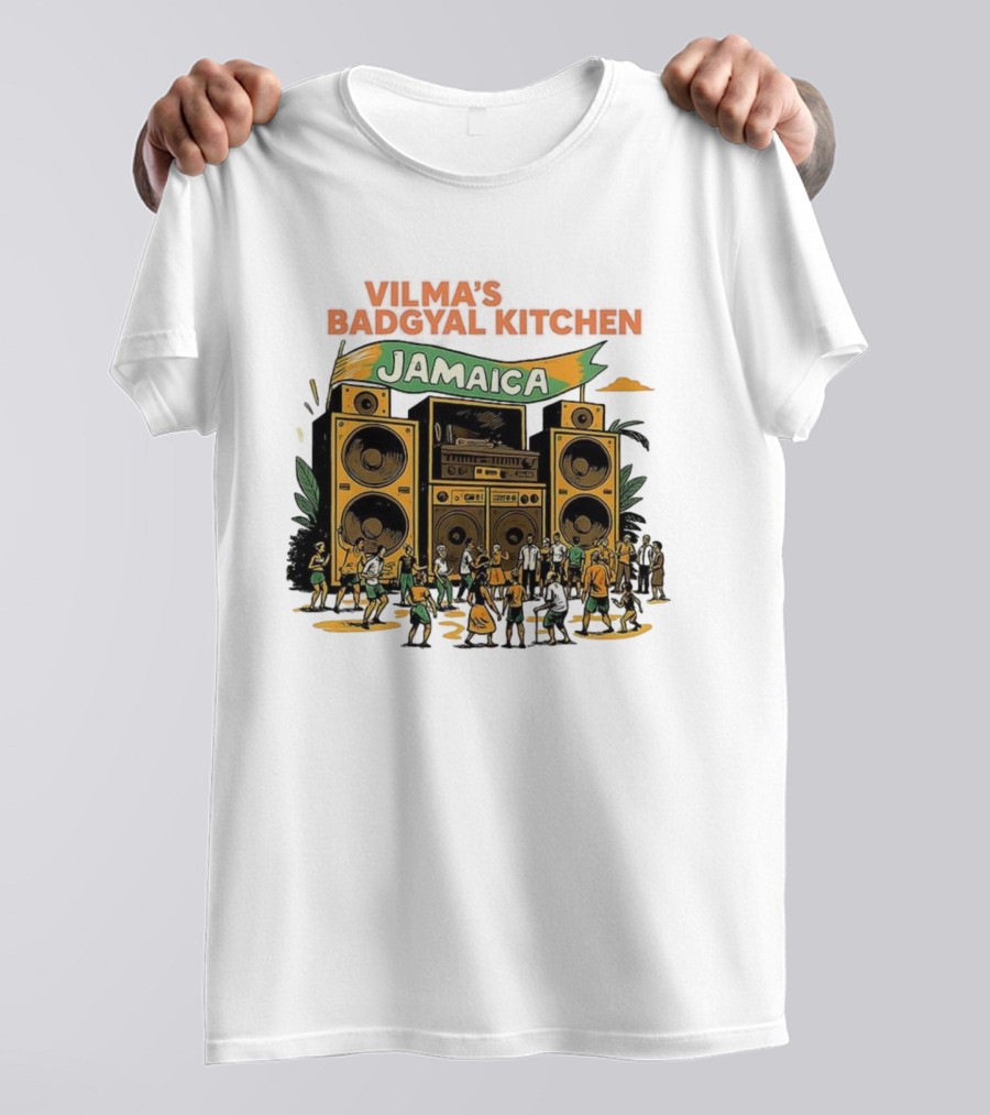 Vilma’s Badgyal Kitchen Jamaica Sound System Reggae Dance Party Vibes T-Shirt