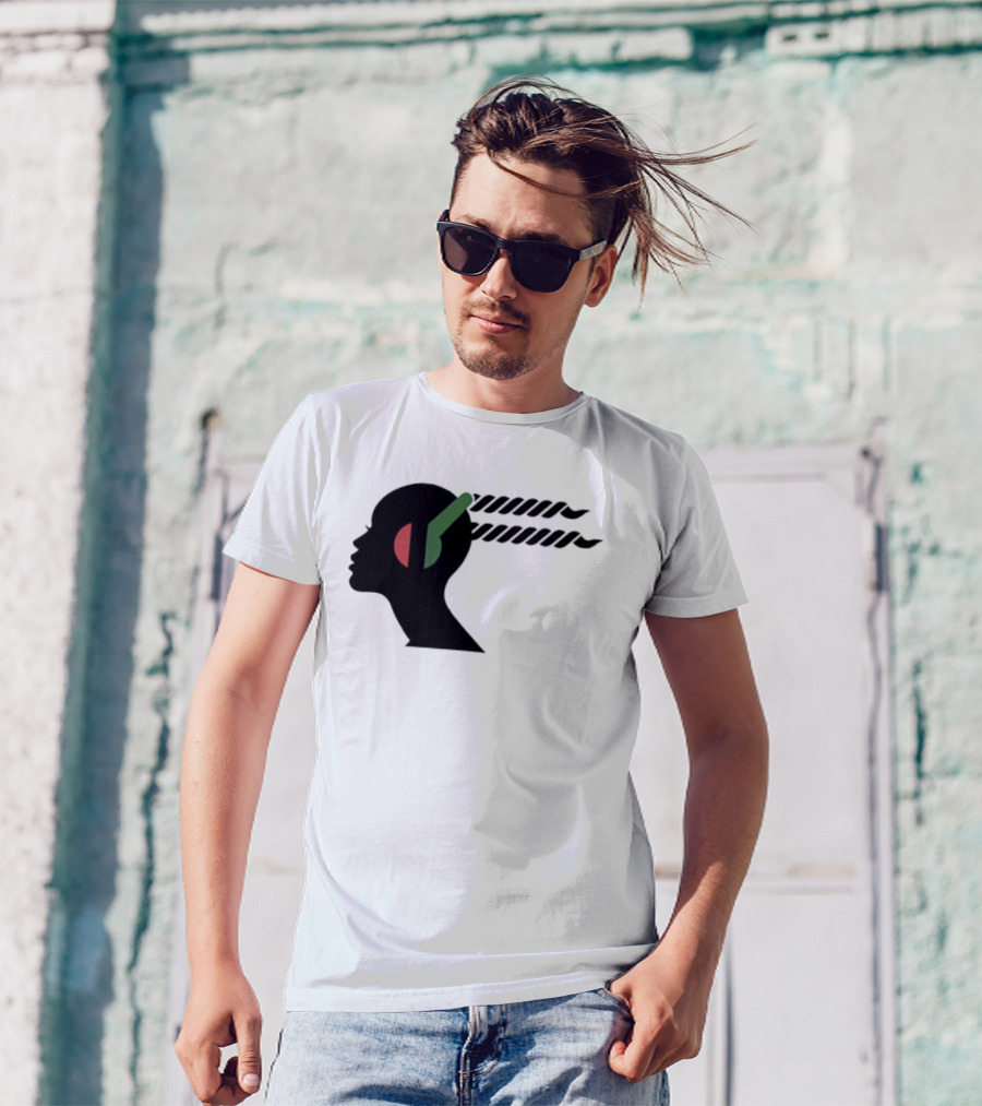 Jeffrey Wright Highest 2 Lowest Stackin’ Hits Records Silhouette With Headphones T-Shirt