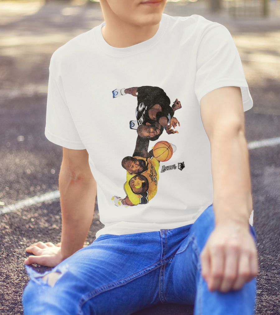 Kobe Bryant Los Angeles Lakers Kevin Garnett Minnesota Timberwolves NBA Vintage Rivalry T-Shirt