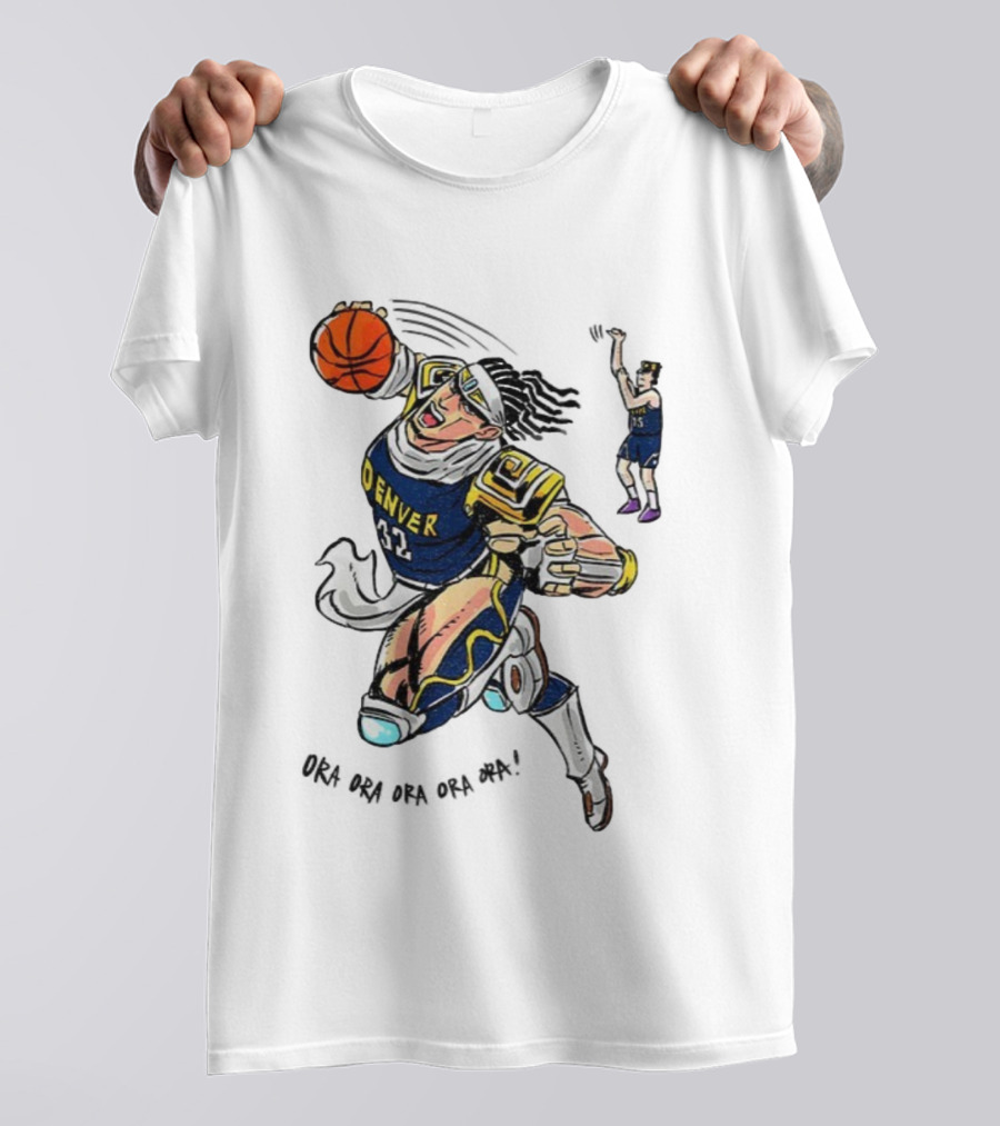 Denver Nuggets Anime Nikola Jokić Vs Aaron Gordon Basketball Ora Ora T-Shirt