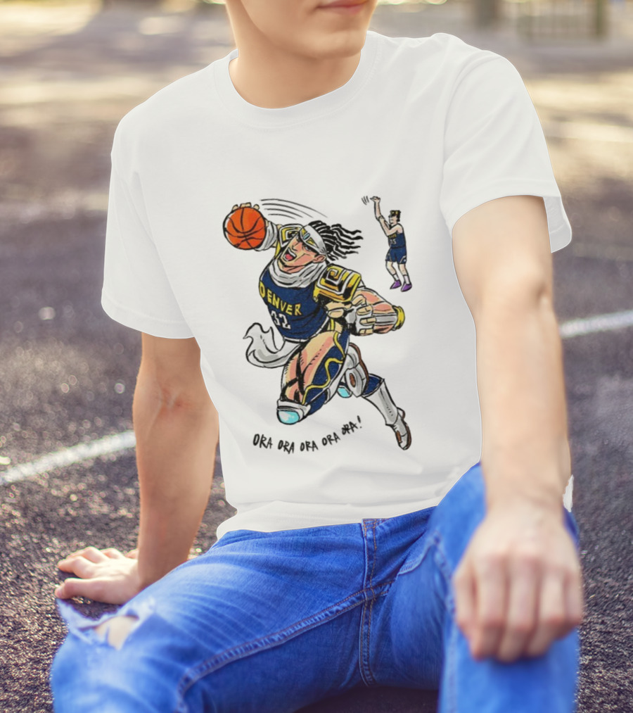 Denver Nuggets Anime Nikola Jokić Vs Aaron Gordon Basketball Ora Ora T-Shirt
