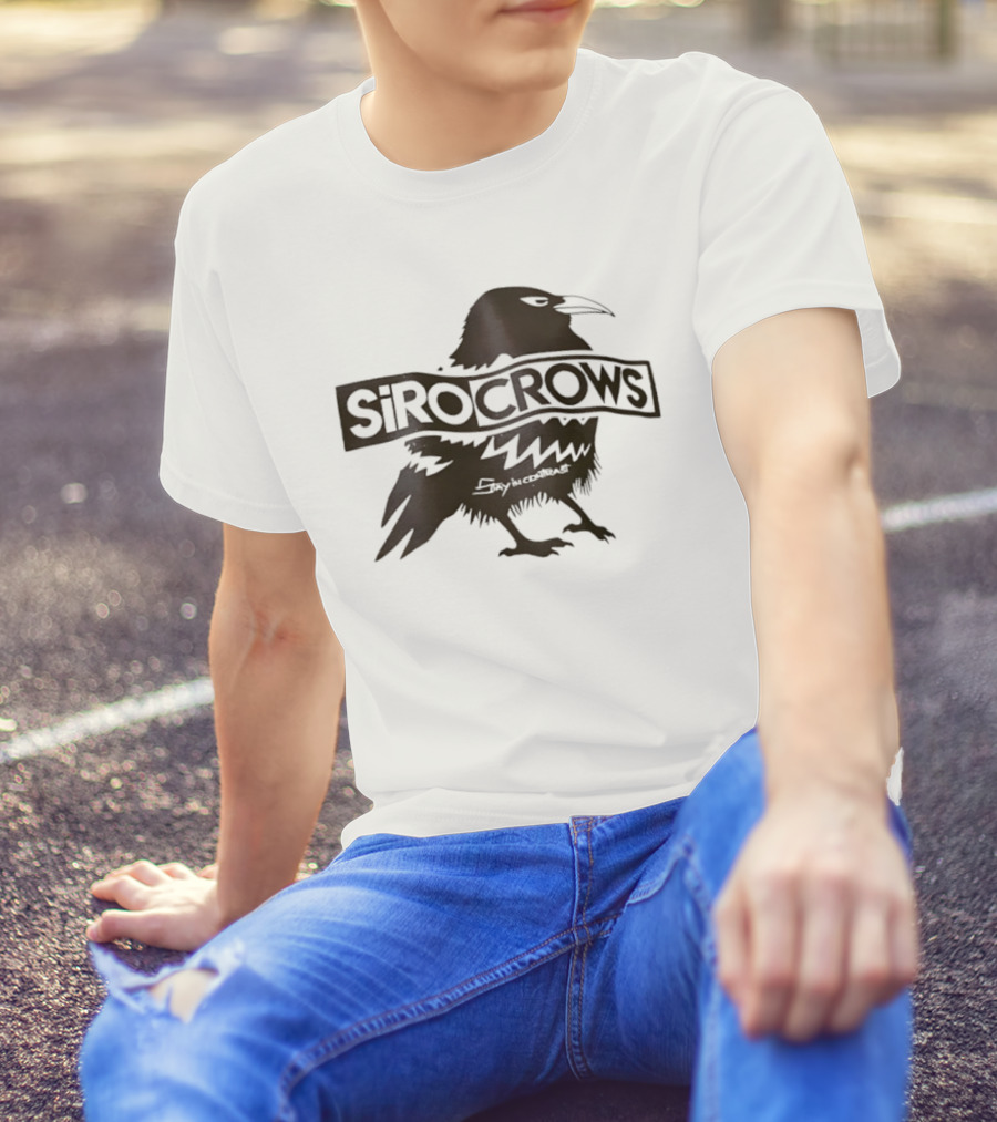 Sirocrows Contrasting Silhouette Bird Logo T-Shirt