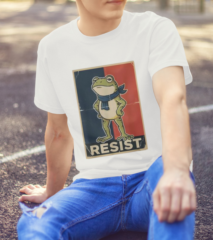 Resist Frog Stand No Kings Day T-Shirt