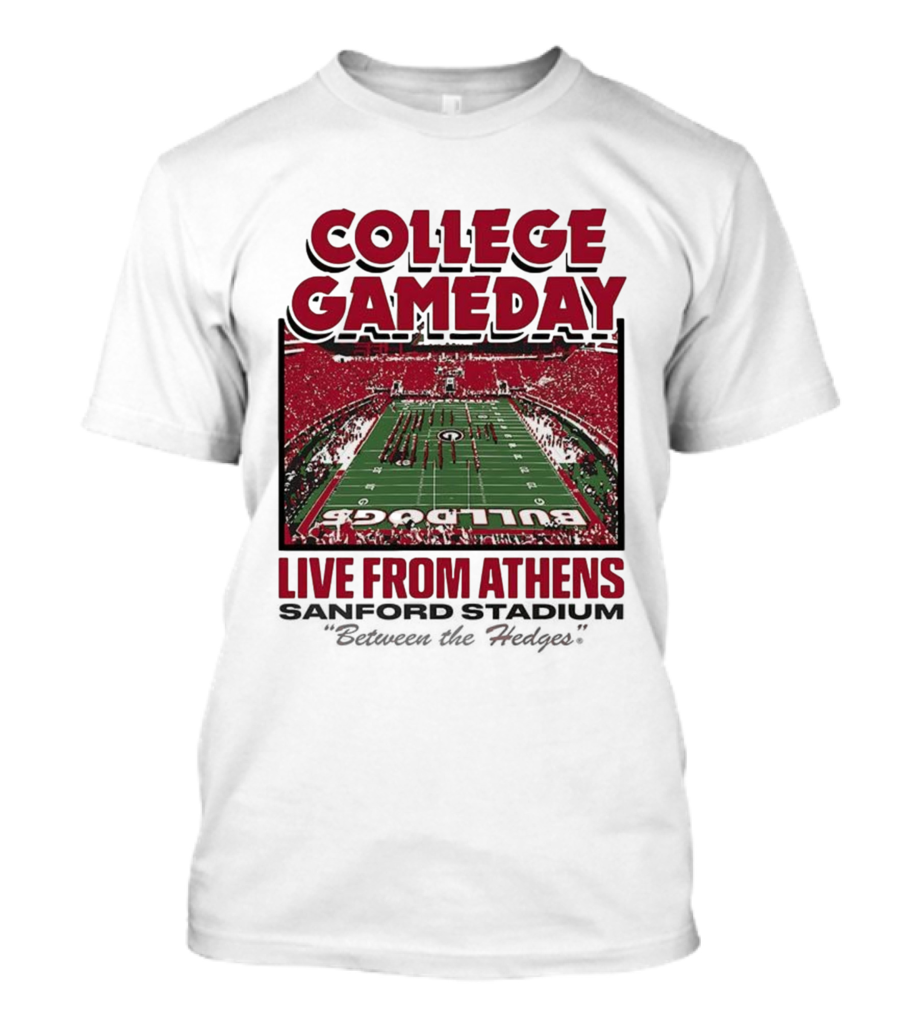 College Gameday Live From Athens Georgia Bulldogs 2025 Stanford Stadium T-Shirt