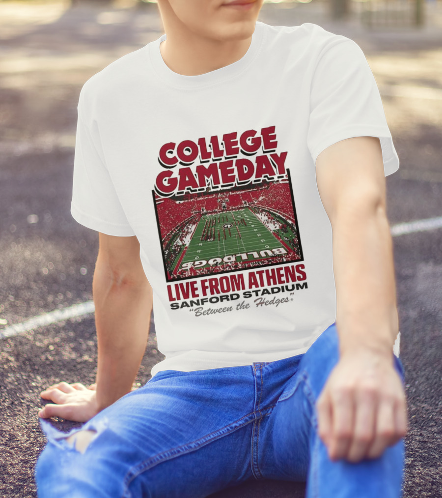 College Gameday Live From Athens Georgia Bulldogs 2025 Stanford Stadium T-Shirt