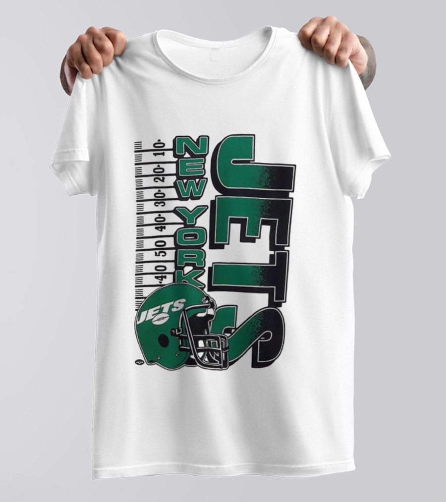 New York Jets NFL Yardage Helmet Vintage Retro 2025 T-Shirt