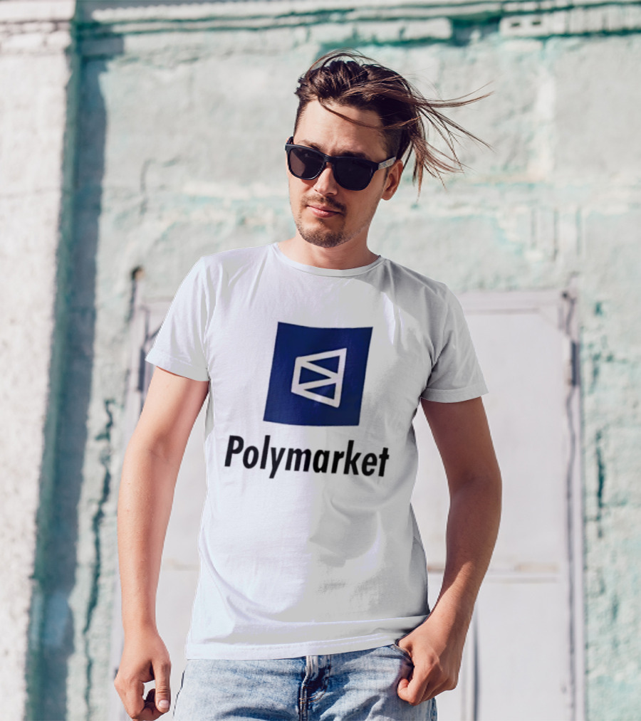 Polymarket Prediction Market Symbol Blue Background T-Shirt
