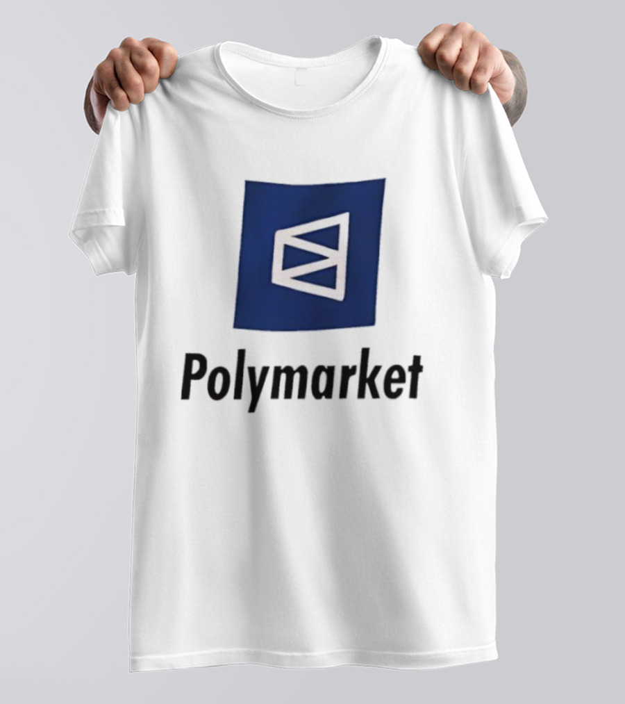 Polymarket Prediction Market Symbol Blue Background T-Shirt