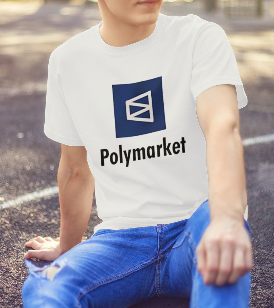 Polymarket Prediction Market Symbol Blue Background T-Shirt