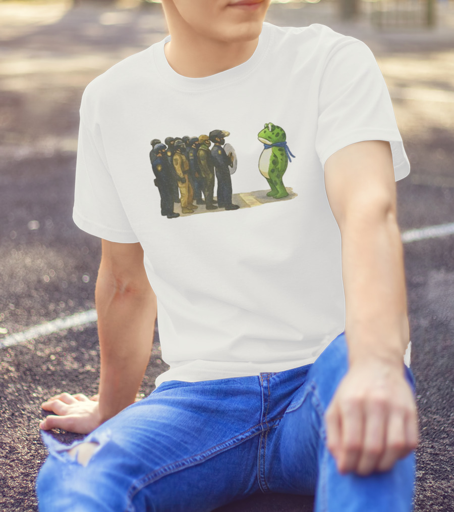 Portland Freedom Frog Anti Ice Resistance Protest Scene T-Shirt