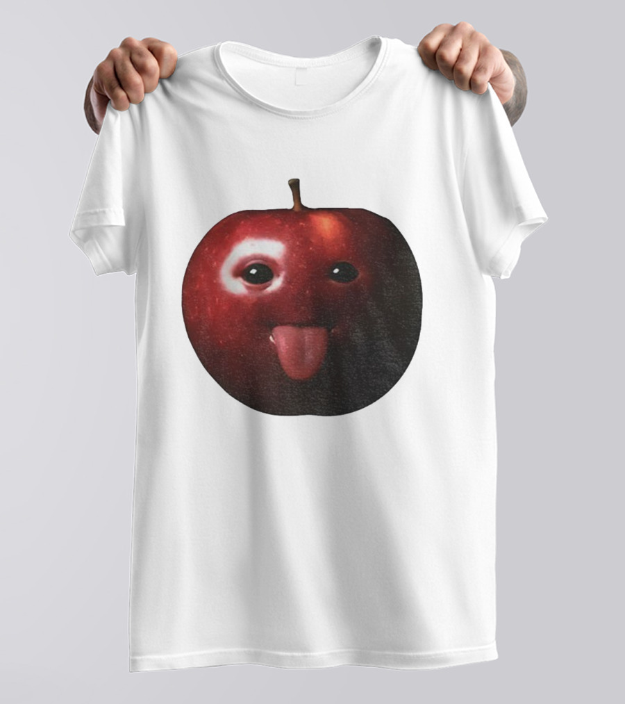 Silly AI Generated Apple Meme With Tongue Out T-Shirt