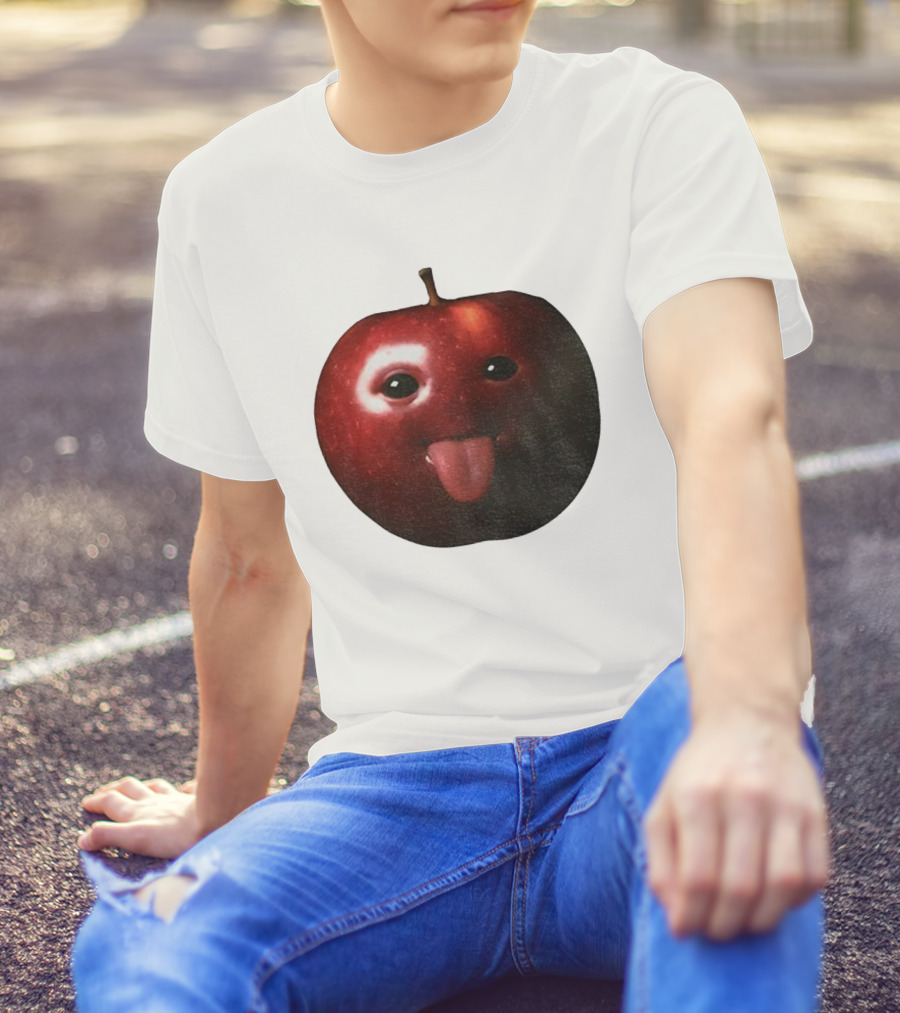 Silly AI Generated Apple Meme With Tongue Out T-Shirt