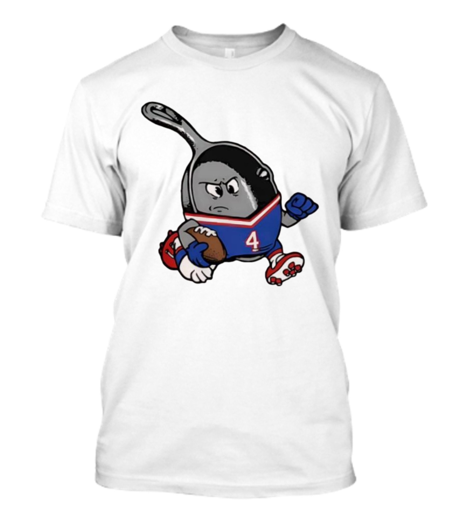 Buffalo Bills Football Pan Character Running With Ball NFL Team Spirit T-Shirt
