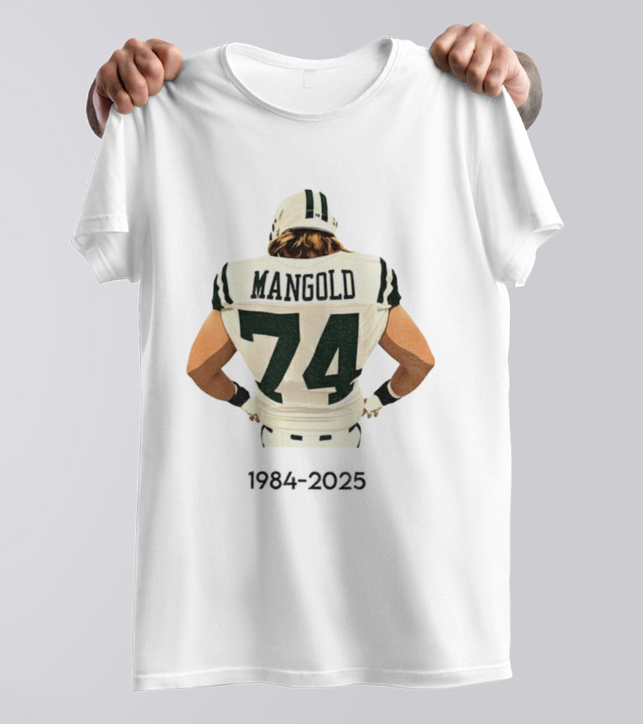 Nick Mangold 74 Jersey Back NFL Tribute 1984-2025 T-Shirt