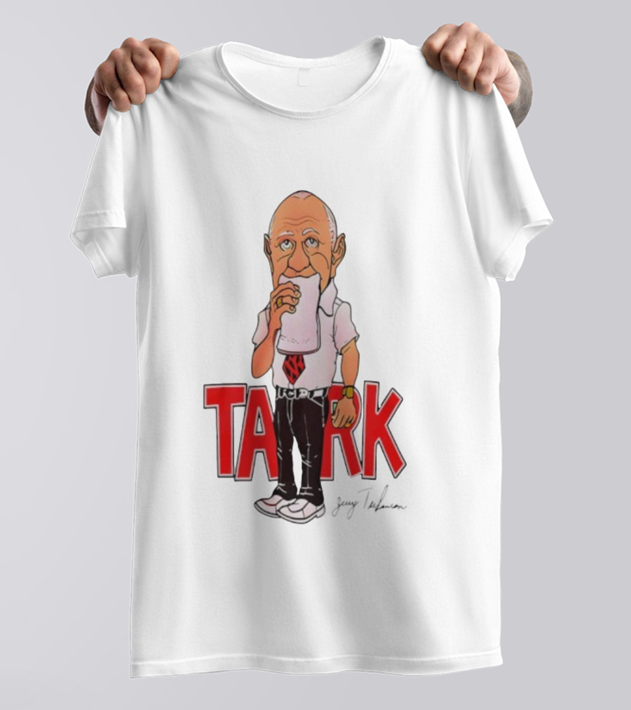 Jerry Tarkanian UNLV Runnin' Rebels TARK Shark Coach Caricature T-Shirt