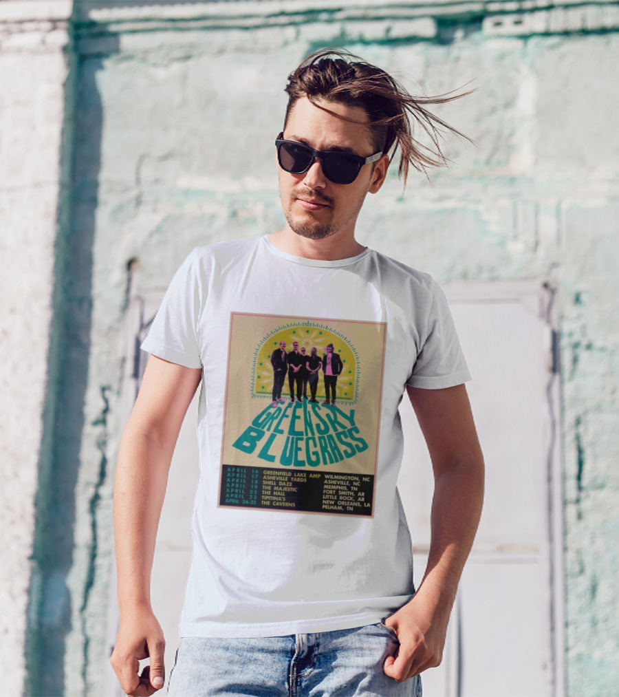 Greensky Bluegrass Tour 2026 Wilmington Asheville Memphis Fort Smith New Orleans Pelham T-Shirt
