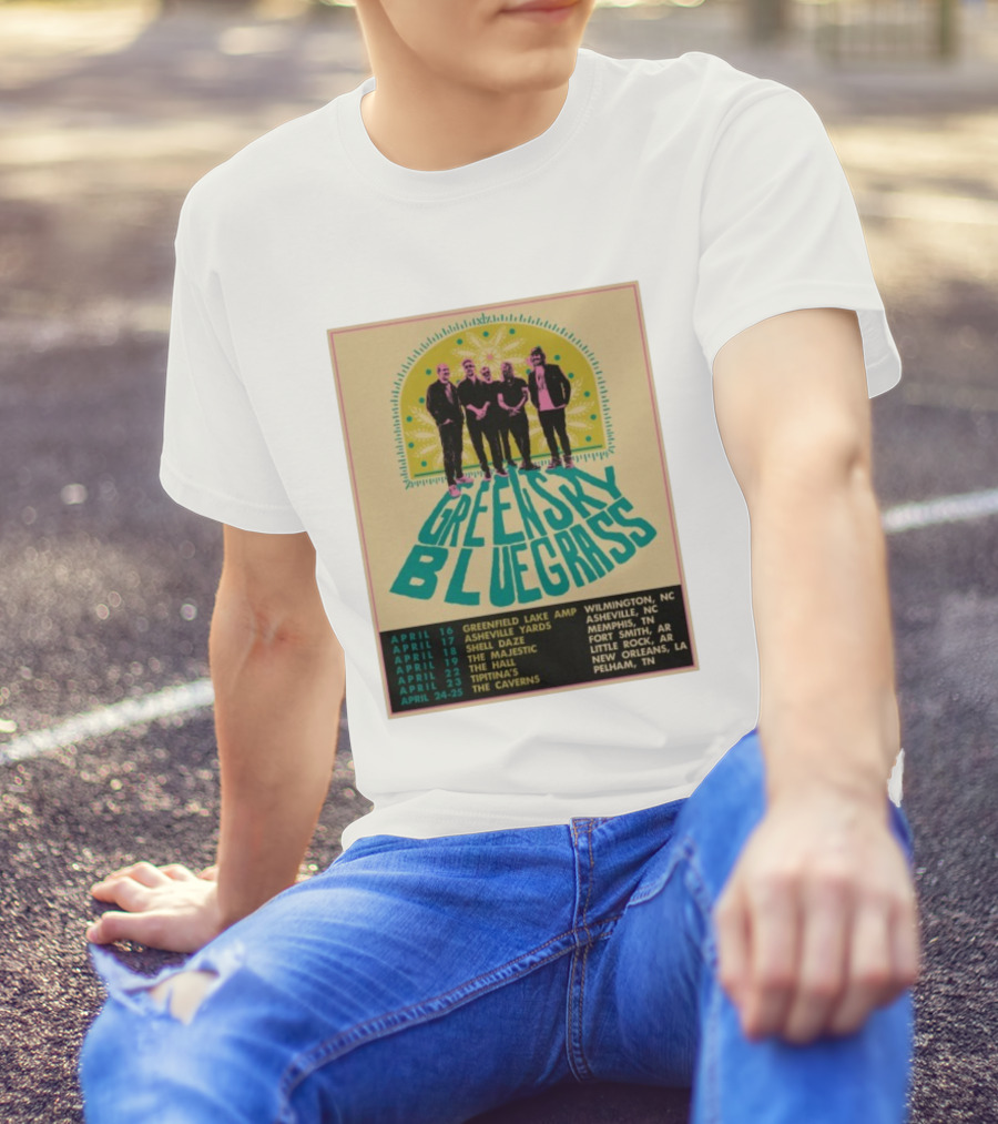 Greensky Bluegrass Tour 2026 Wilmington Asheville Memphis Fort Smith New Orleans Pelham T-Shirt