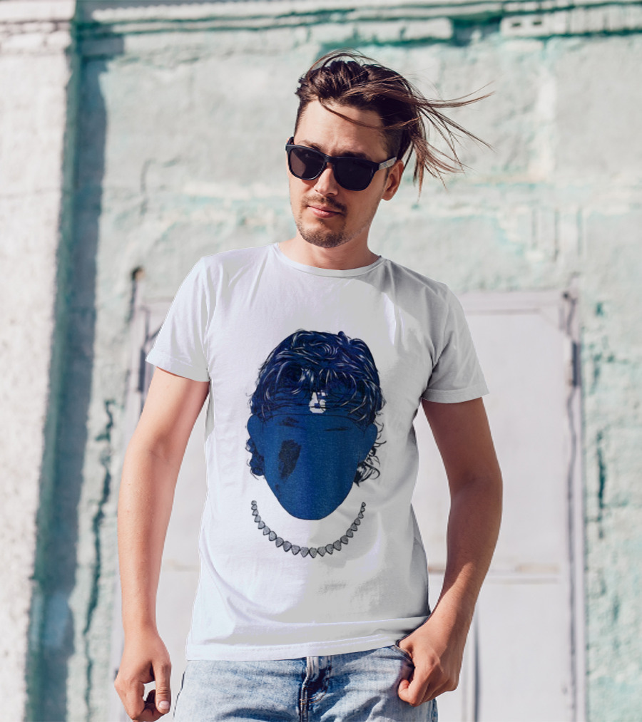 Jaxson Dart Blue Face New York Giants NFL Football 2025 T-Shirt