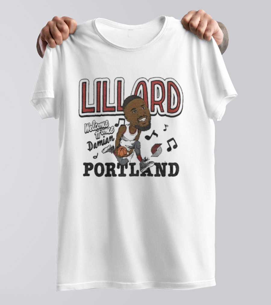 Portland Lillard Welcome Home Damian Trail Blazers T-Shirt