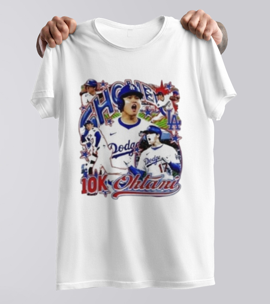 Shohei Ohtani 10K Dodgers Baseball LA Stars 17 T-Shirt