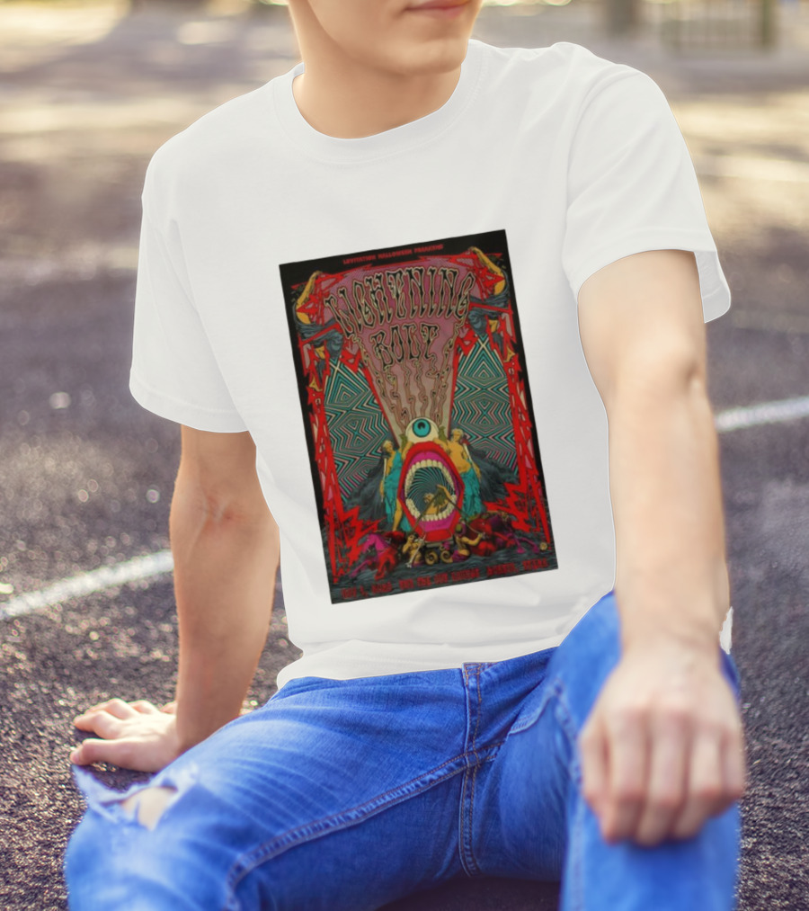 Levitation Halloween Fracas Lightning Bolt Nov 1 2025 Empire Austin Texas T-Shirt