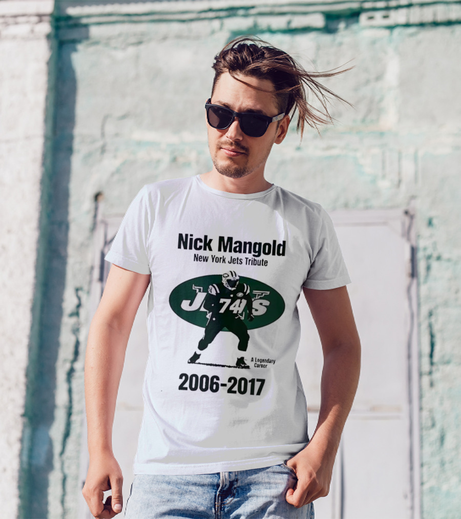 Nick Mangold New York Jets 74 2006-2017 A Legendary Career T-Shirt