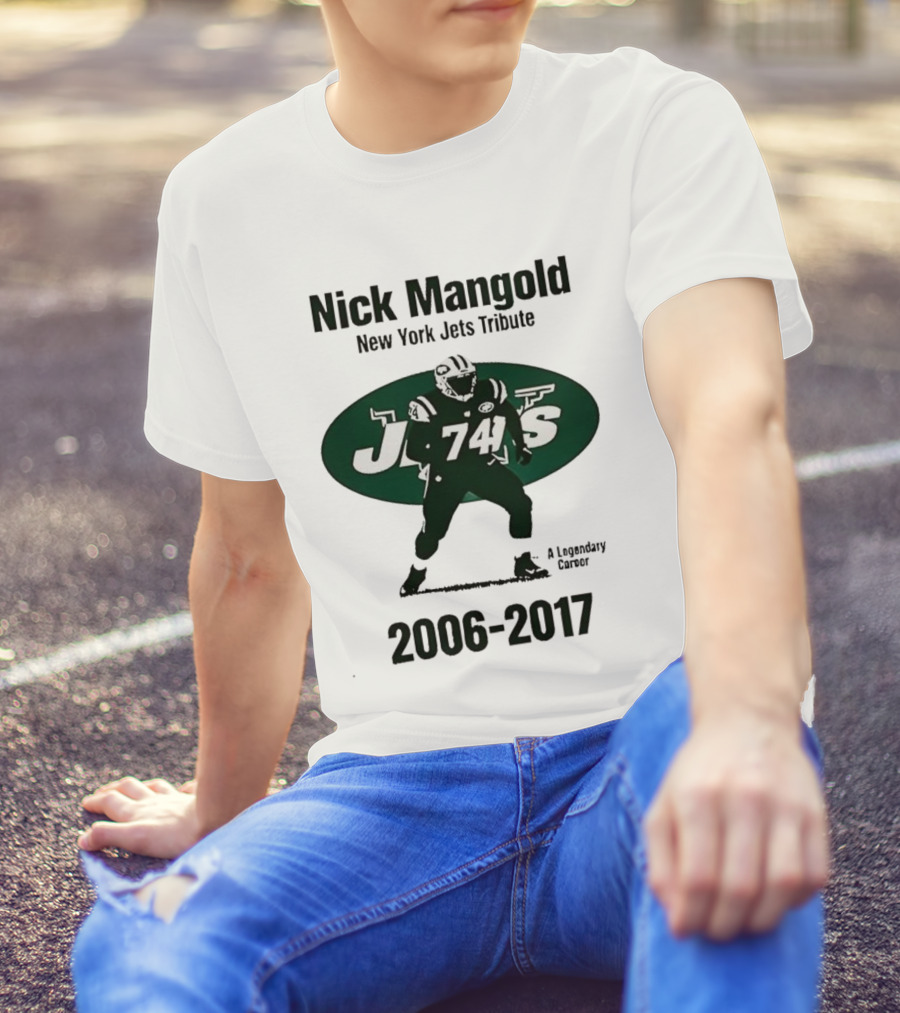 Nick Mangold New York Jets 74 2006-2017 A Legendary Career T-Shirt
