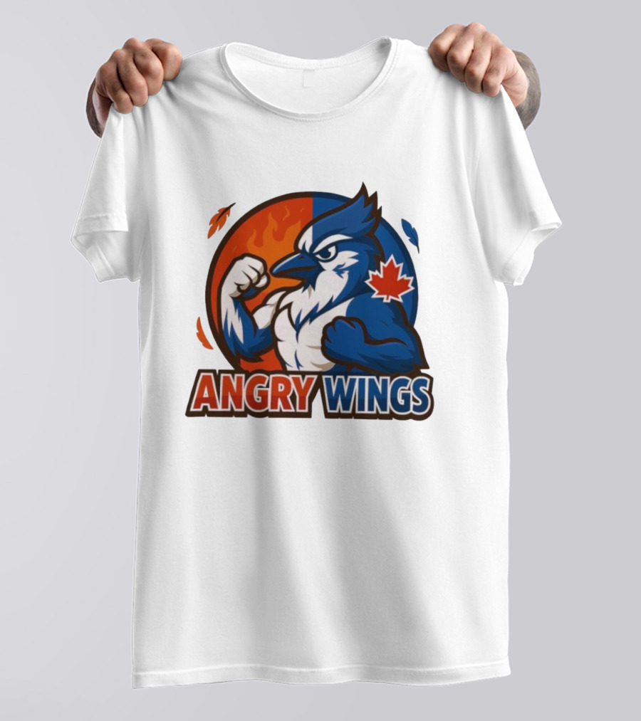 Toronto Blue Jays Angry Wings Mascot Maple Leaf T-Shirt