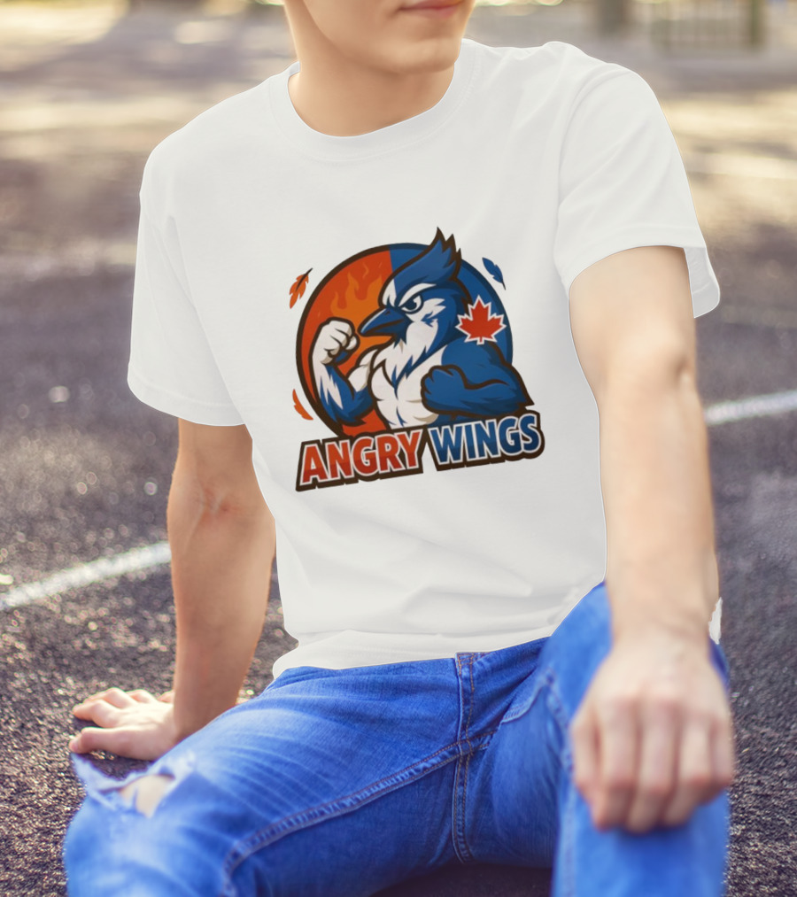 Toronto Blue Jays Angry Wings Mascot Maple Leaf T-Shirt