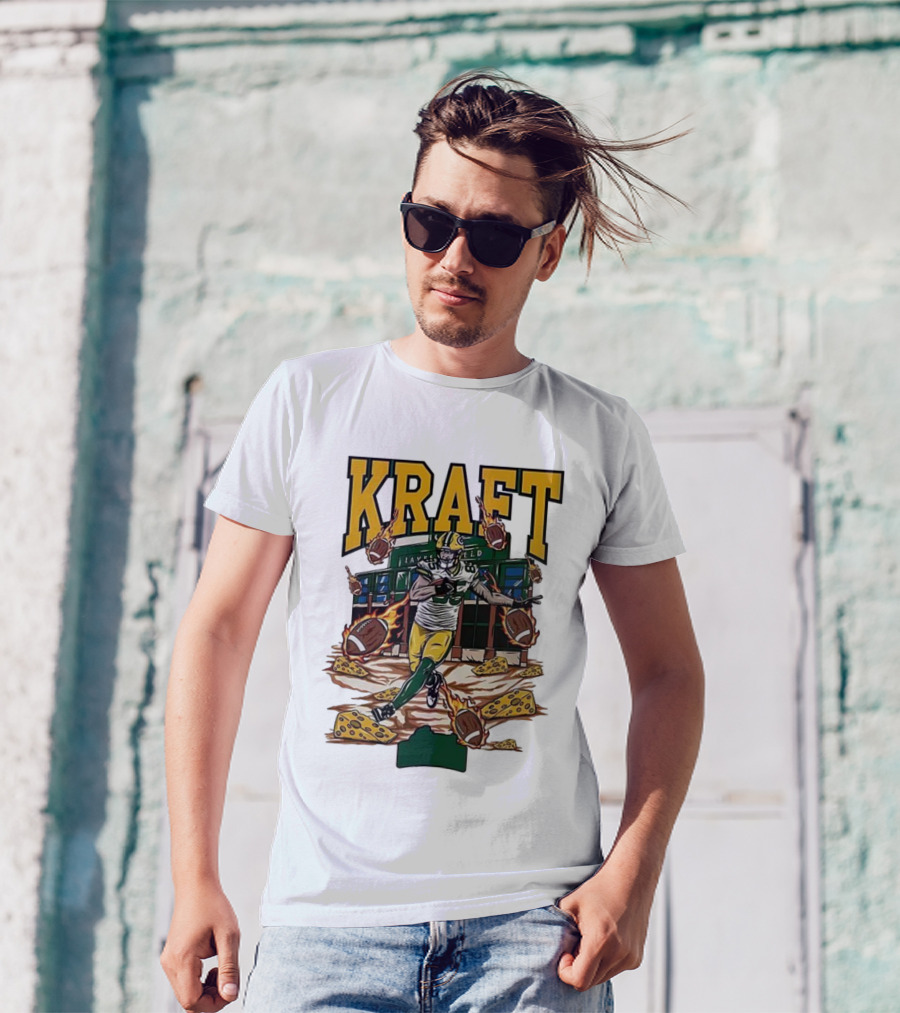 Kraft Green Bay Packers Lambeau Field Football Cheese T-Shirt