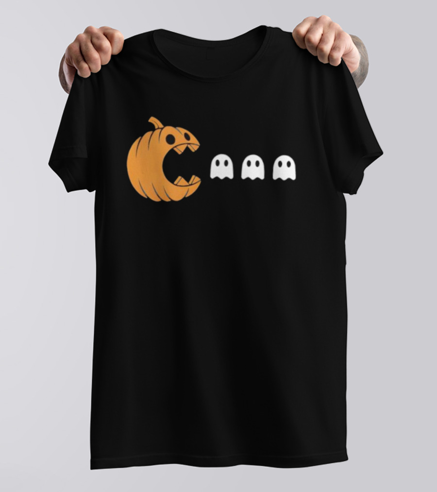 Playful Halloween Pumpkin Ghost Muncher T-Shirt