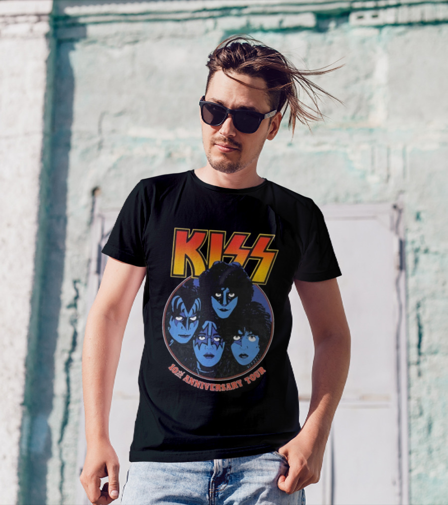 Kiss 10th Anniversary Tour Klassics 2025 Band Faces T-Shirt