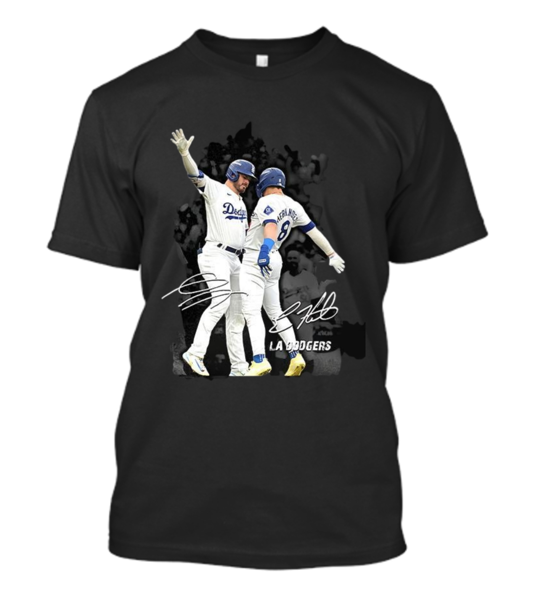 Kiké Hernandez Gavin Lux LA Dodgers Signature Celebration T-Shirt