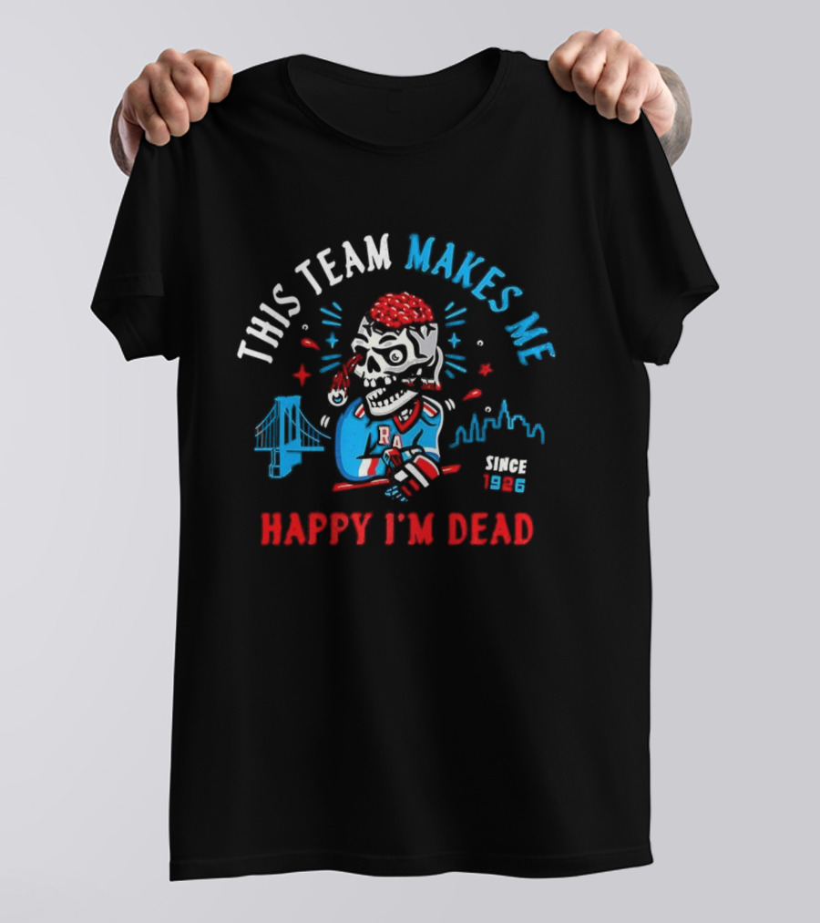 New York Rangers This Team Makes Me Happy I'm Dead Since 1926 Halloween T-Shirt
