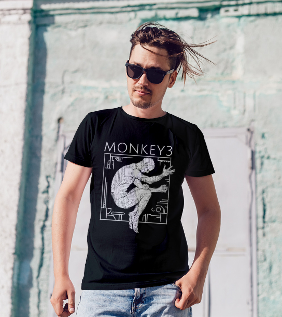 Monkey3 Welcome To The Machine Album Cover Silhouette T-Shirt