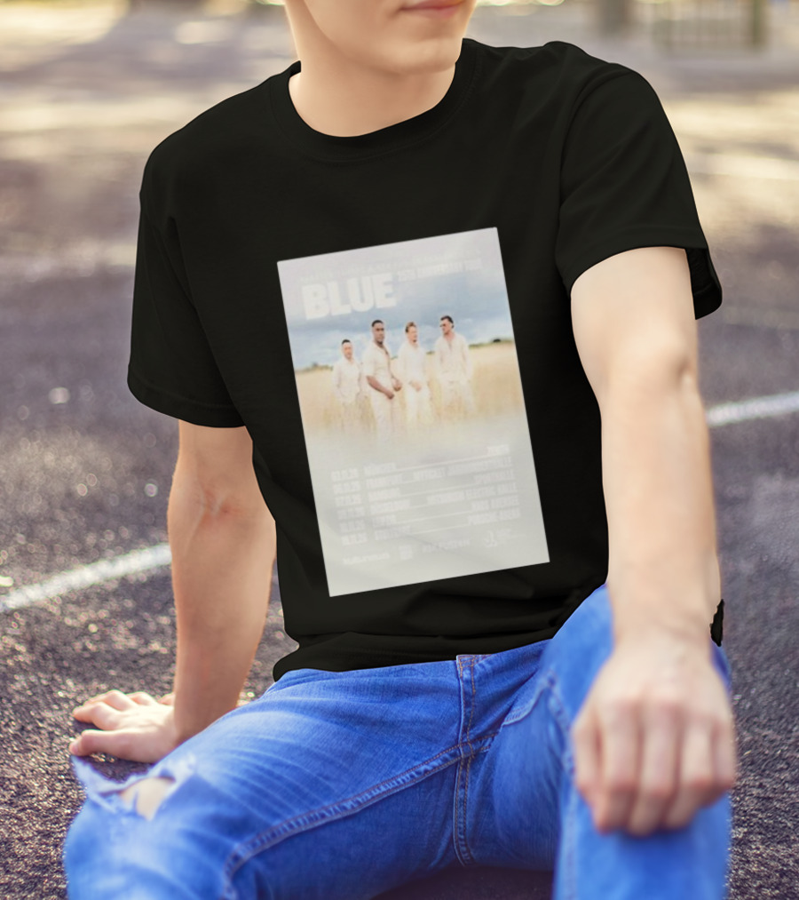 Blue 25th Anniversary Tour Munich Frankfurt Hamburg Dusseldorf Leipzig Stuttgart 2025 T-Shirt
