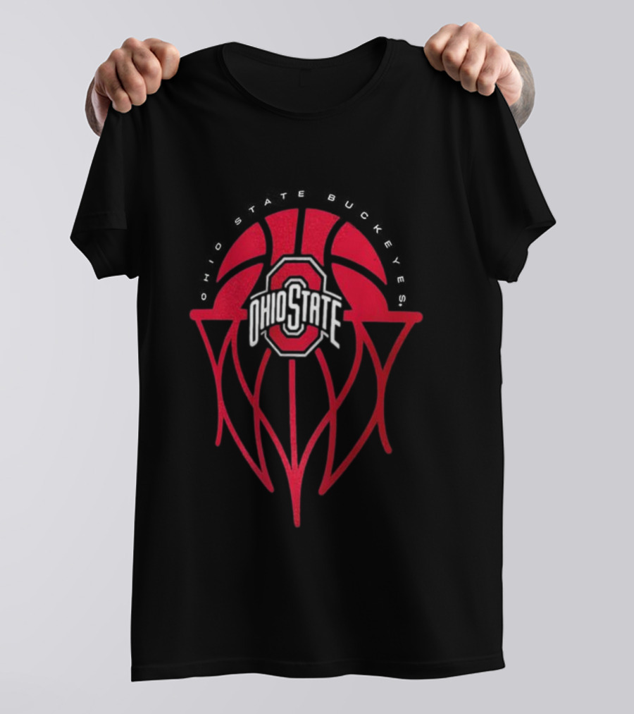 Ohio State Buckeyes Basketball Hoop Icon T-Shirt