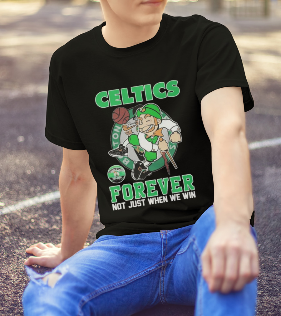 Boston Celtics Forever Team Logo Fan Mascot T-Shirt