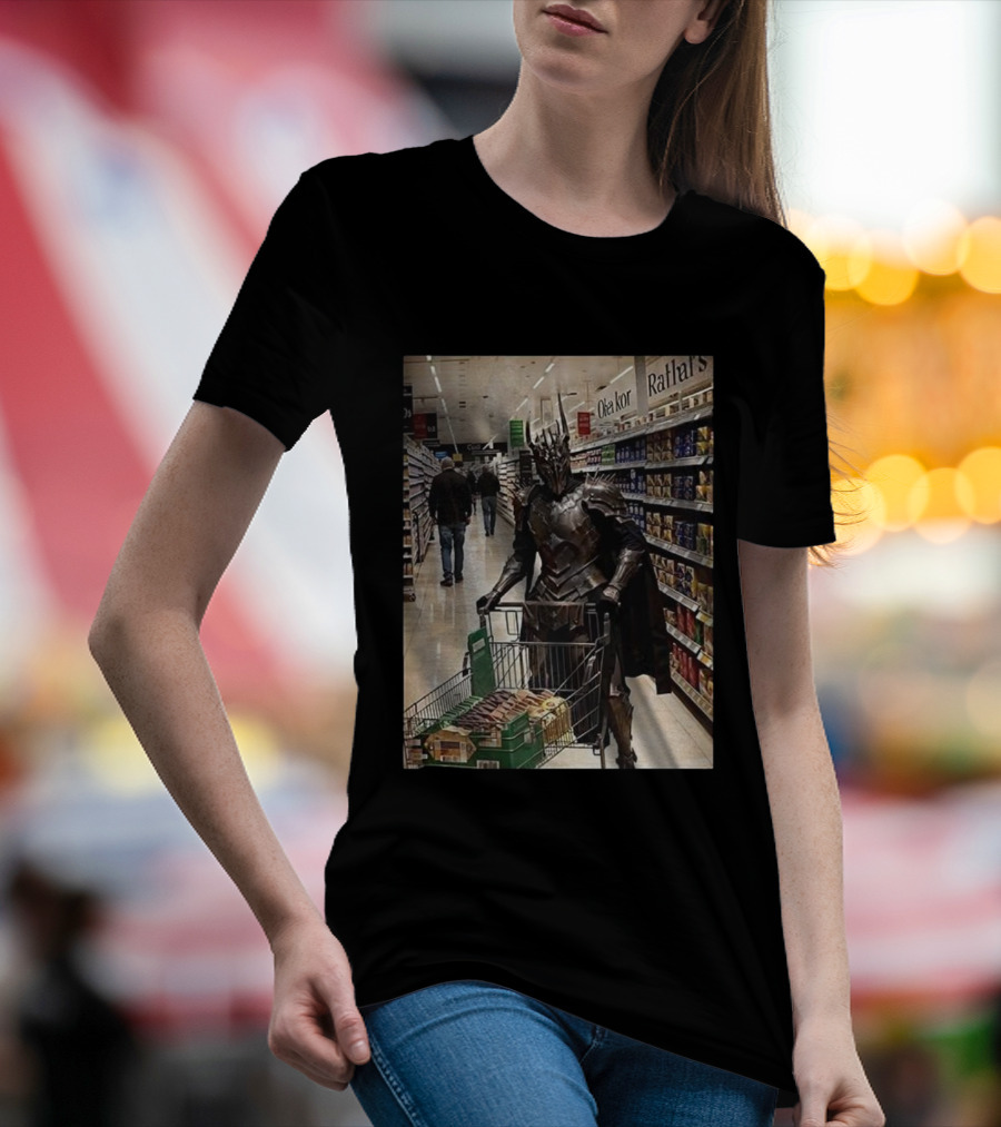 Sauron Shopping Adventure In Grocery Aisle T-Shirt