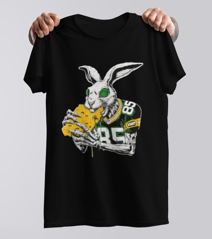 Tucker Kraft Green Bay Packers Rabbit 85 Cheese Eater T-Shirt