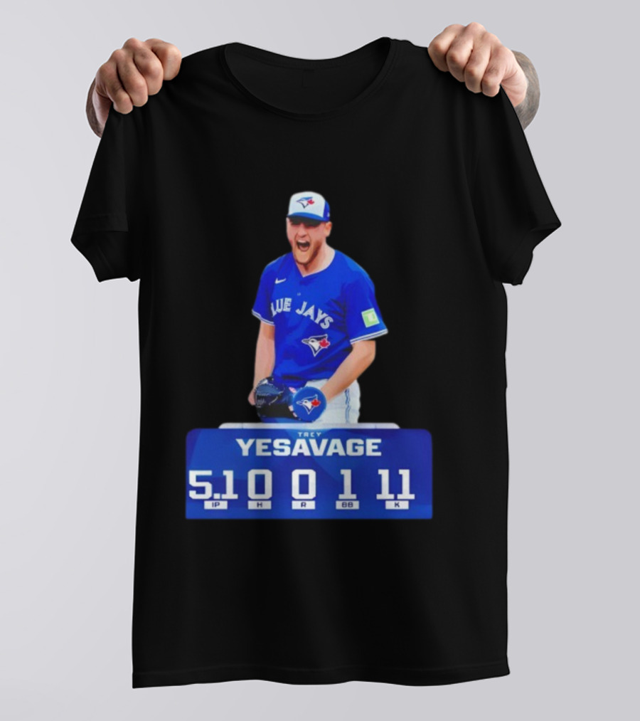 Trey Yesavage Toronto Blue Jays MLB Player World Series 2025 5.1 IP 0 H 1 R 11 K T-Shirt