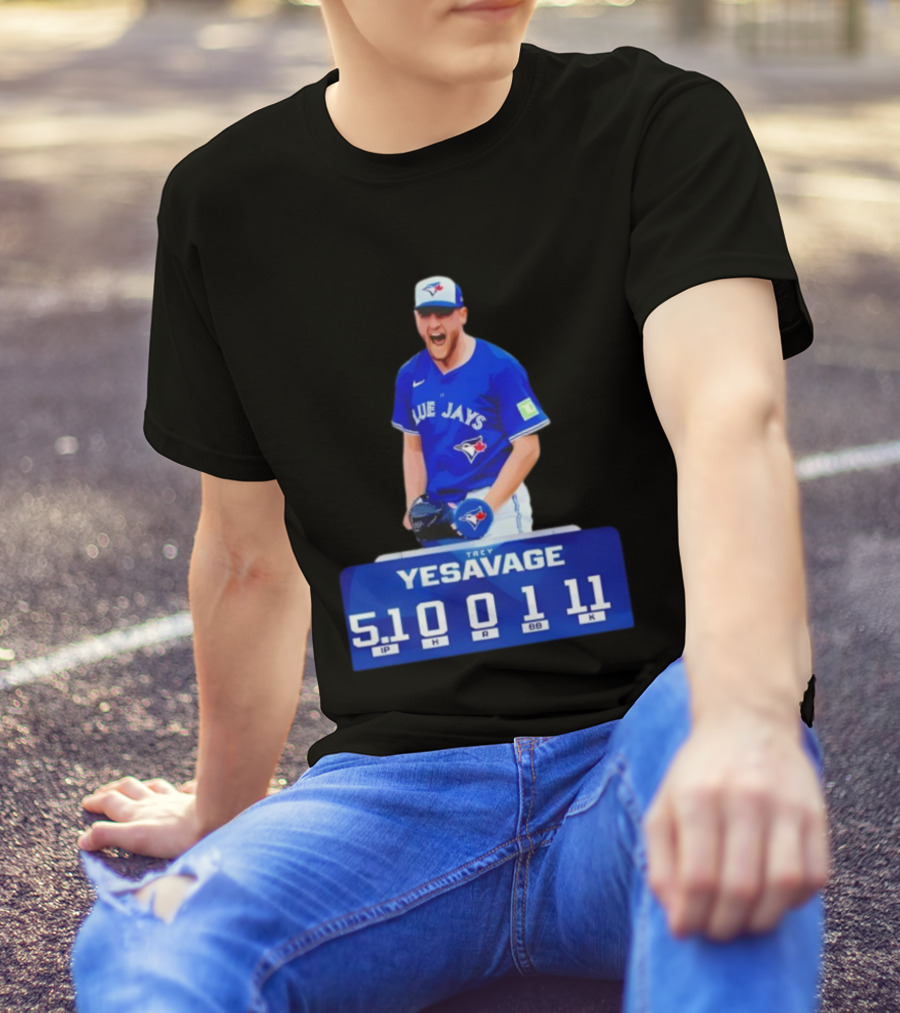 Trey Yesavage Toronto Blue Jays MLB Player World Series 2025 5.1 IP 0 H 1 R 11 K T-Shirt