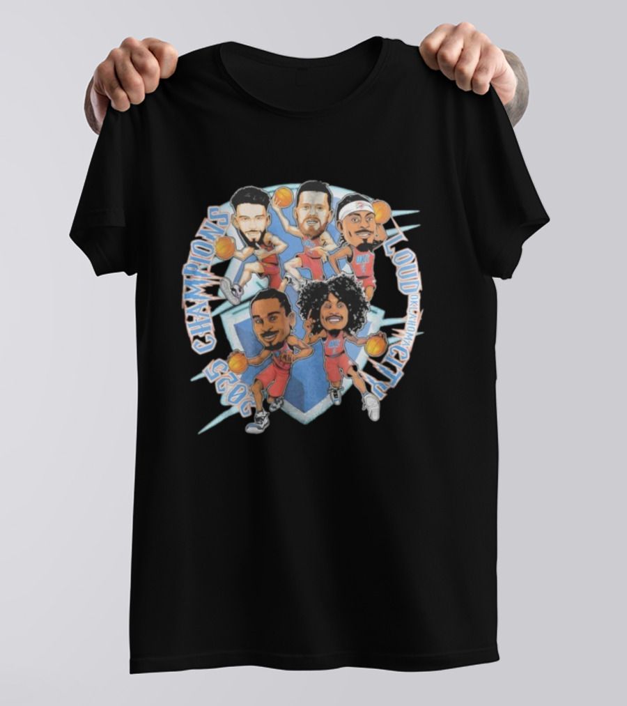 Loud City Oklahoma Champions 2023 Bootleg Basketball Players T-Shirt
