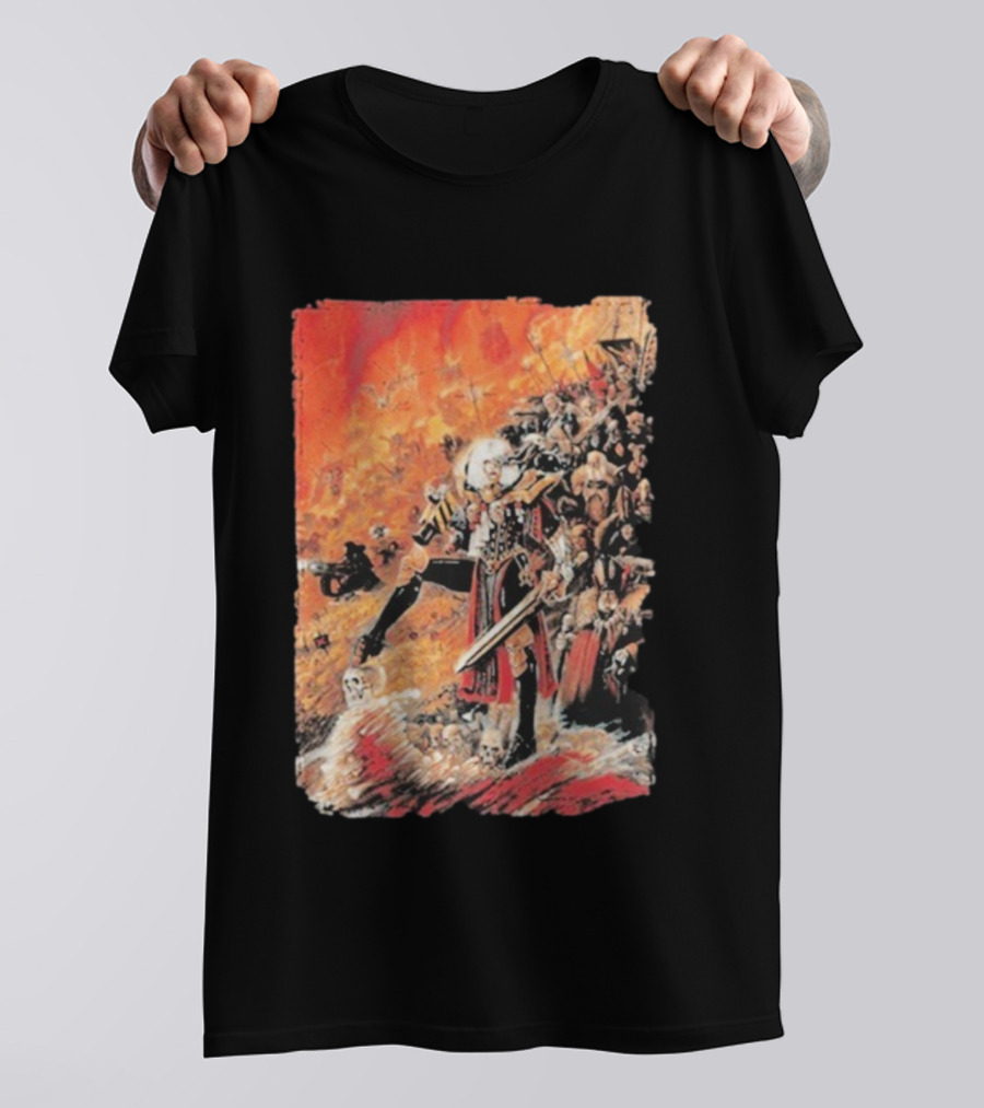 Warhammer Grimdark Canoness Veridyan Battle Scene Fantasy Artwork T-Shirt