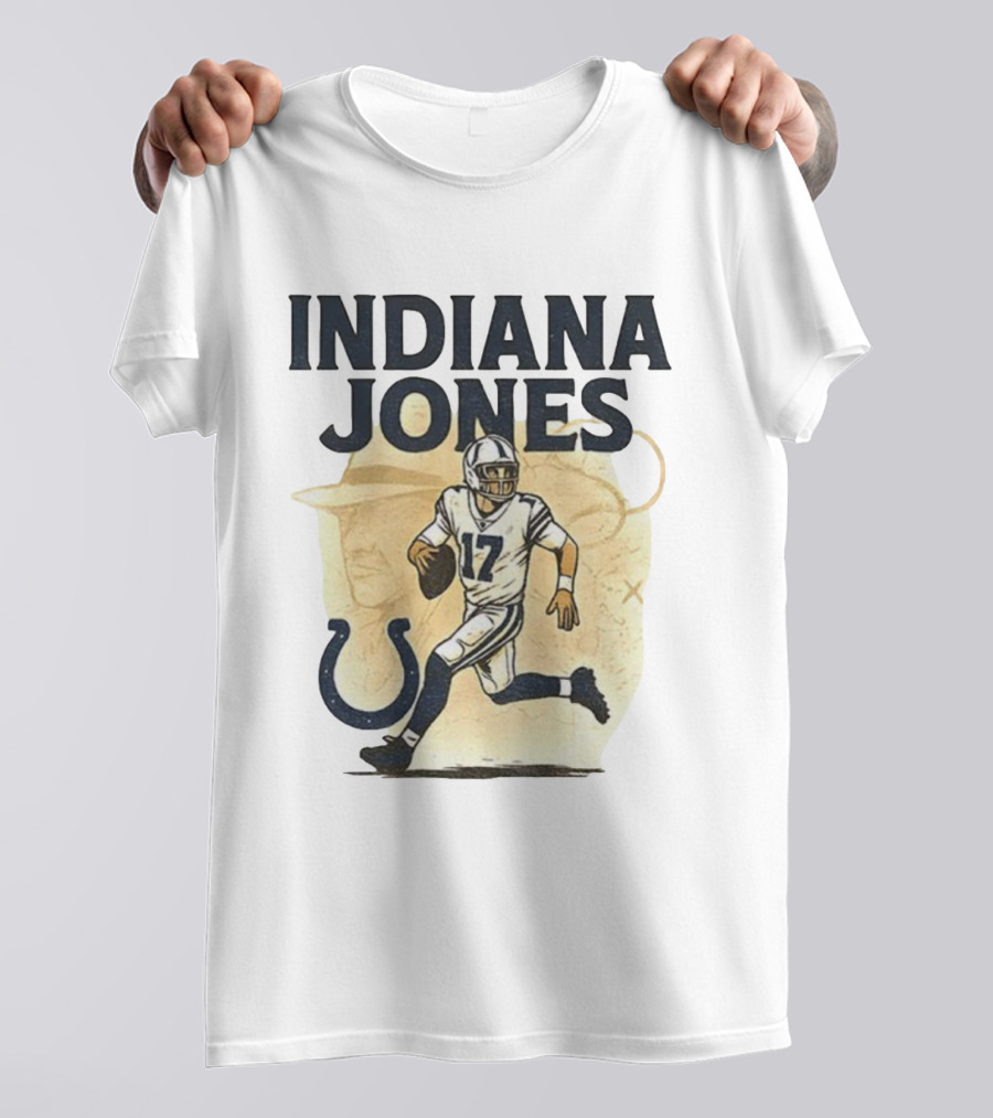 Indiana Jones 17 Running Indianapolis Colts Football NFL Game Day T-Shirt