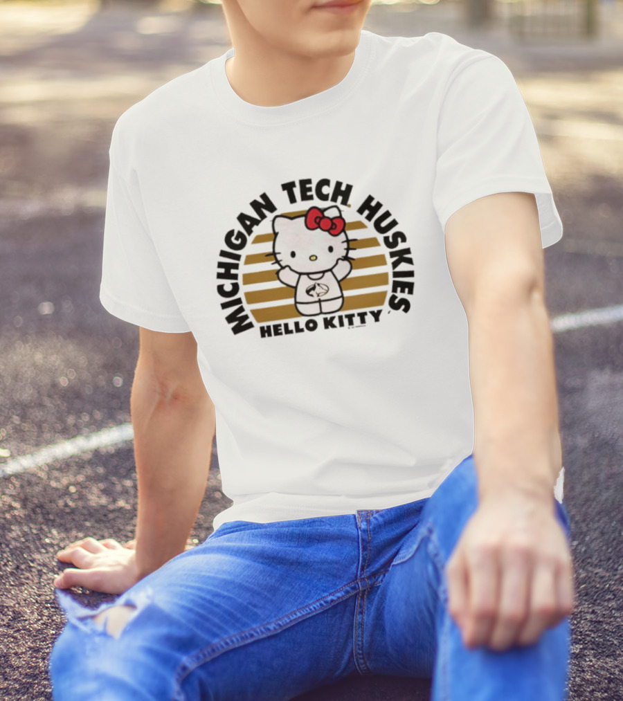 Michigan Tech Huskies Hello Kitty Collaboration T-Shirt