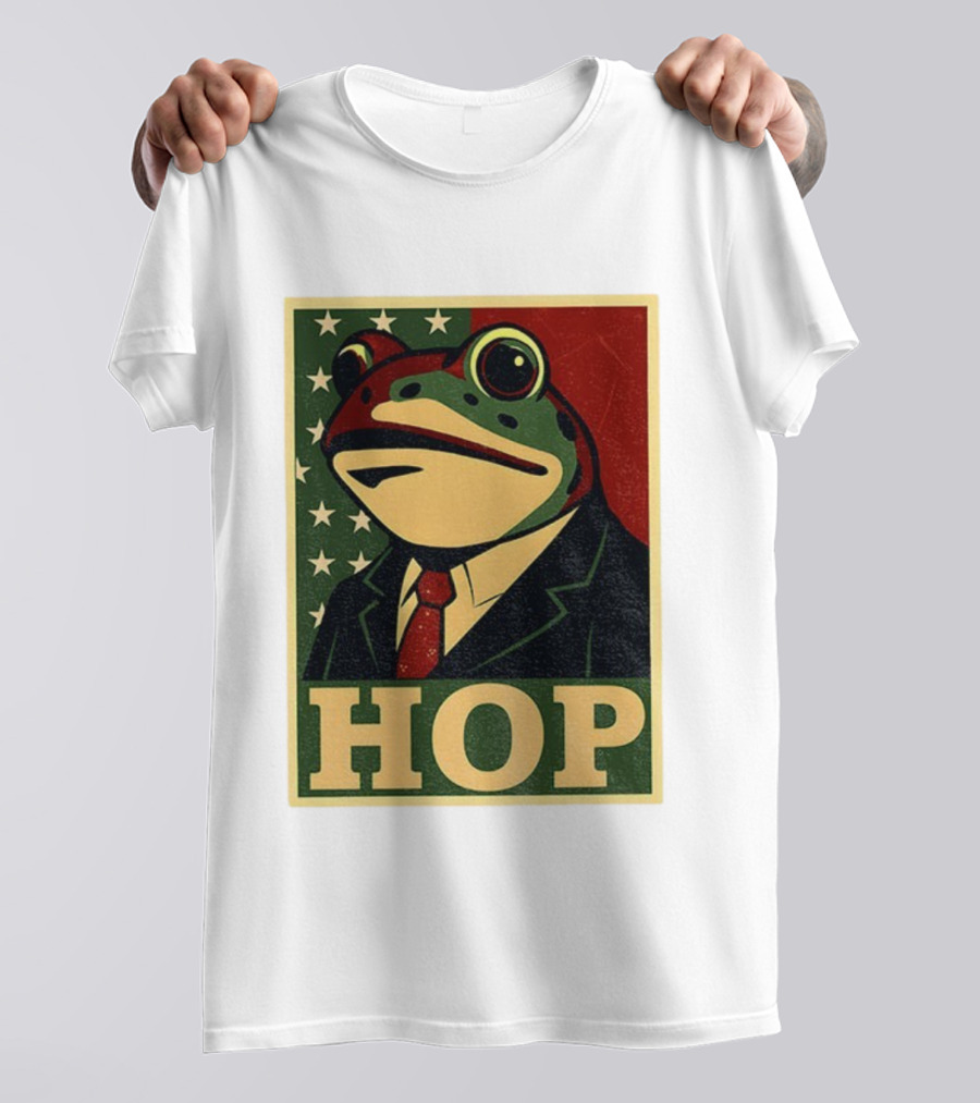 Frog HOP Portland Protest Anti ICE Anti Fascism American Flag T-Shirt