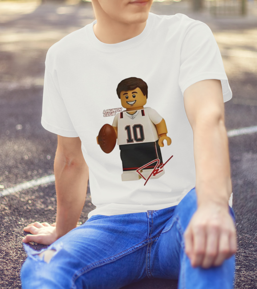Tom Brady New England Patriots Lego Minifigure 10 Launch Club Signature T-Shirt