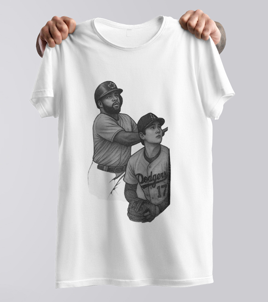 Vladdy Guerrero Jr. Shohei Ohtani Dodgers World Series Baseball Moment T-Shirt
